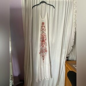 Free People Embroiled white Translucent Maxi Dress Size Woman’s Small